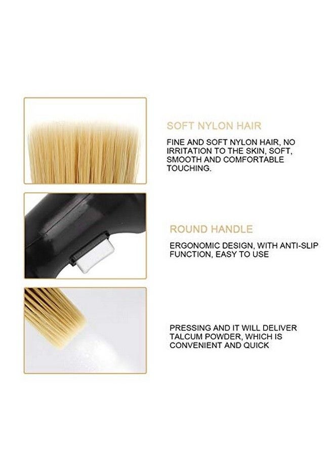 ZJchao - Neck Hair Brush With Hairdressing Powder Storage Barber And Salon Brush Remove Loose Hair From Neckline And Ears After Haircut Dust Cleaning Brush(Black) - Image 1