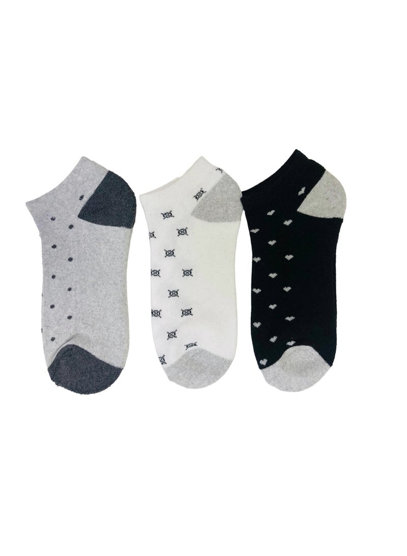 جوارب تيري نصفية للكاحل للسيدات - عبوة من 3 قطع - Image 2