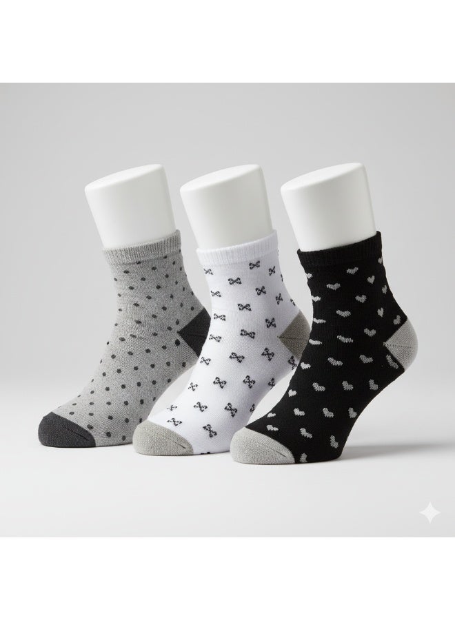 جوارب تيري نصفية للكاحل للسيدات - عبوة من 3 قطع - Image 1