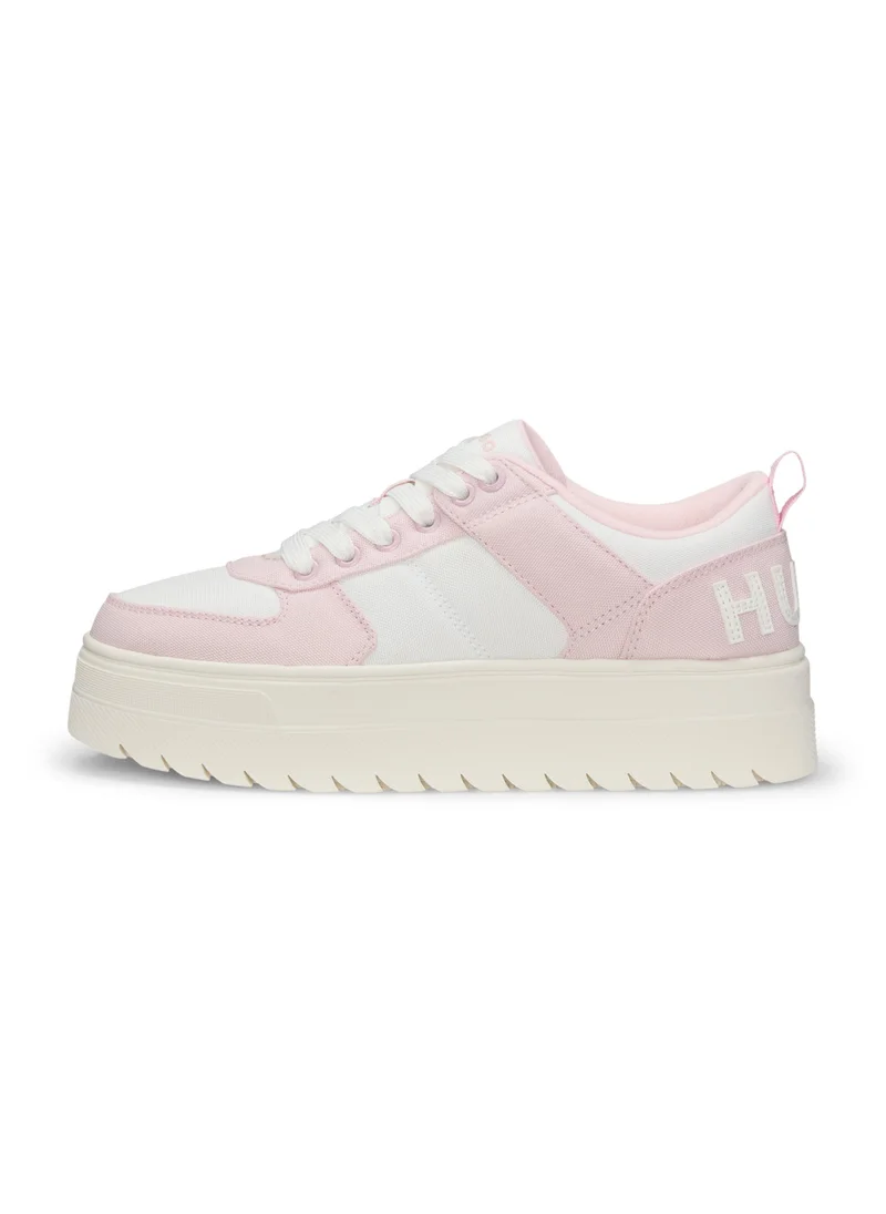 HUGO Platform trainers with colour-blocking and statement branding