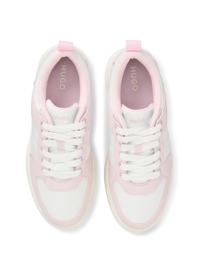 HUGO Platform trainers with colour-blocking and statement branding