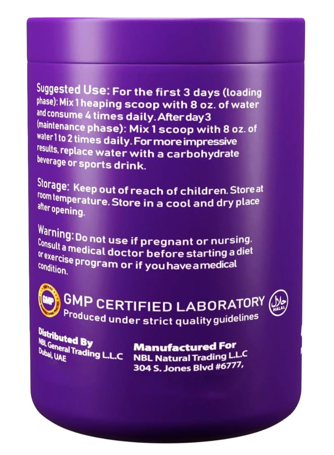 Nbl Natural Creatine Monohydrate Powder Unflavored 400G 80 Servings