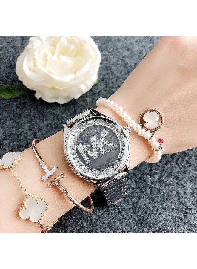 ام كي ساعة نسائية بمينا من الذهب - Image 1