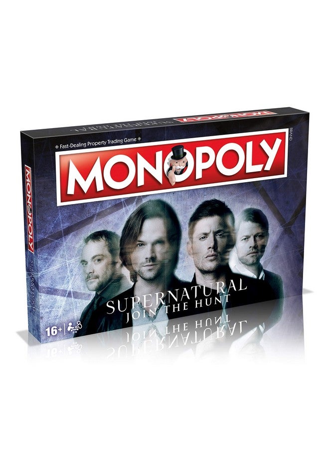 Winning Moves Supernatural Monopoly Board Game, Join The Winchester Brothers Sam and Dean, Advance to Vampire and Werewolf and Trade Your Way to Success, for Ages 16 and up - Image 1
