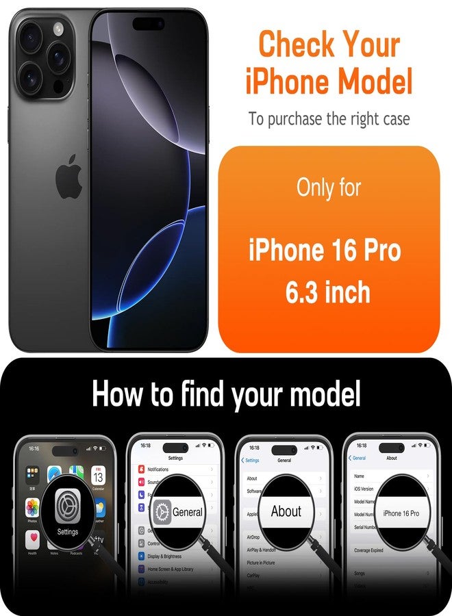 LOHASIC جراب LOHASIC من الجلد لهاتف iPhone 16 Pro، متوافق مع MagSafe، تصميم أنيق وفاخر من البولي يوريثان، مانع للانزلاق، متين، مقاوم للصدمات، غطاء حماية كامل للجسم، جرابات هواتف لهاتف iPhone 16 Pro 5G 6.3 بوصة (2024) - بني - Image 2
