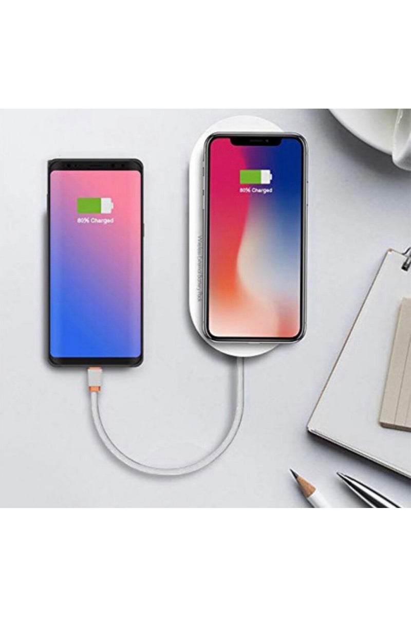 LDNIO 1. 2-in-1 Wireless and Wired Power Bank 10000mAh with Fast Charging for Two Devices