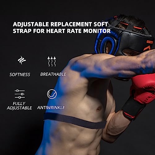 fitspur Heart Rate Monitor Chest Strap Replacement for Polar H10 Polar H9 Polar H7, Adjustable HRM Soft Replacement Chest Strap Compatible with Heart Rate Sensor(Black) - Image 5