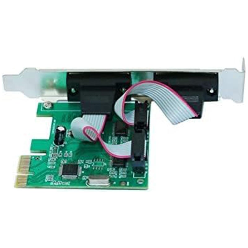Hexabyte PCI Express Serial Card 9-Pin RS232 – High-Speed PCIe to COM Port Adapter for Desktop PC – DB9 Interface Expansion Card (Green) - Image 1