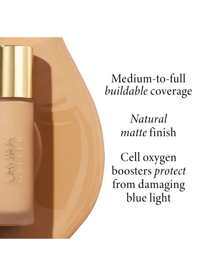 LAURA GELLER NEW YORK LAURA GELLER Double Take Liquid Foundation | Medium to Full Coverage, Natural Matte Finish, Medium  - Image 3