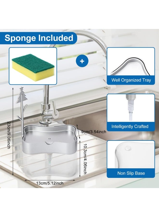 Generic Soap Dispenser with Sponge, 2-in-1 Dishwashing Liquid Pump Box – One-Hand Press, No-Waste Kitchen Sink Organizer, Fast Foam Cleaner for Home & Restaurants – Multicolor - Image 3