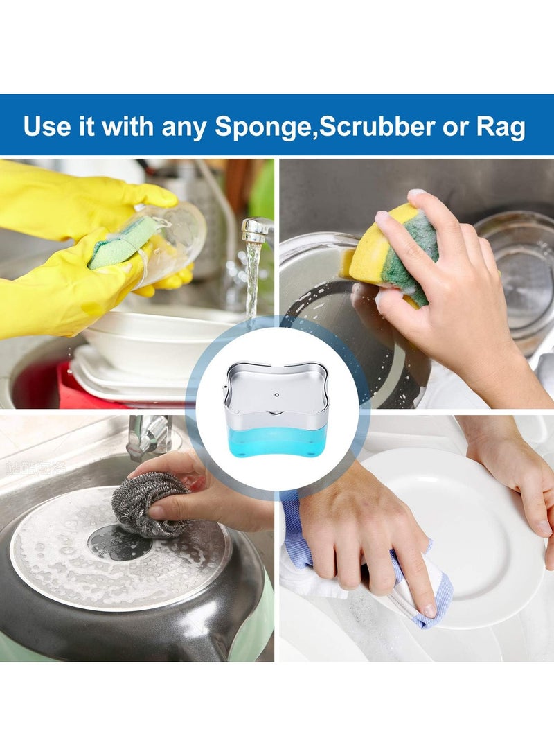 Generic Soap Dispenser with Sponge, 2-in-1 Dishwashing Liquid Pump Box – One-Hand Press, No-Waste Kitchen Sink Organizer, Fast Foam Cleaner for Home & Restaurants – Multicolor - Image 4