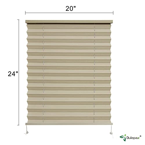 Dulepax ستائر دليباكس للمركبات: 20" عرض x 24" طول ستائر كابوتشينو مطوية للمخيمات، مقطورات السفر، نوافذ المنزل المتنقل - Image 2