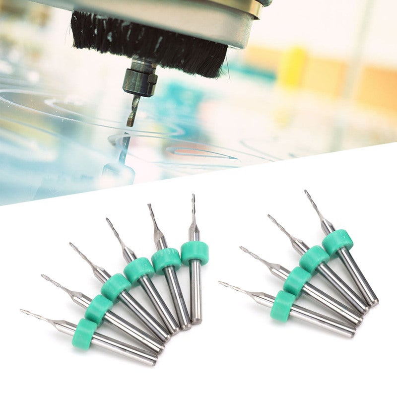 Tungsten Steel Milling Cutter 10-Piece Set Chamfering Tool - 2-Flute Design for Carbon Steel Tool Steel Stainless Steel Alloy Steel - Image 5