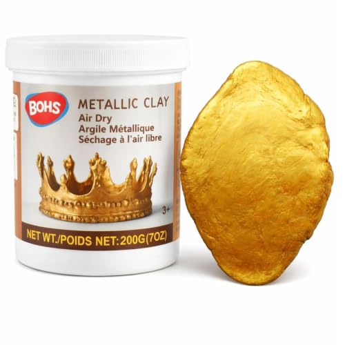 BOHS Golden Metallic Clay 200gAir DryShiny for Item Decoration Jewelry PendantsProps Sculpting Materials - Image 1