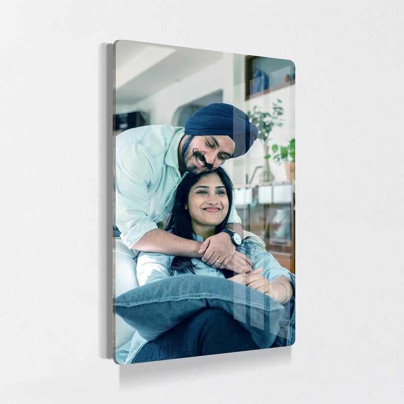 Generic Customized Acrylic Photo Frame, Personalized Frameless Wall Mount Rectangular Poster Frame, 12x8 Inch  - Image 2