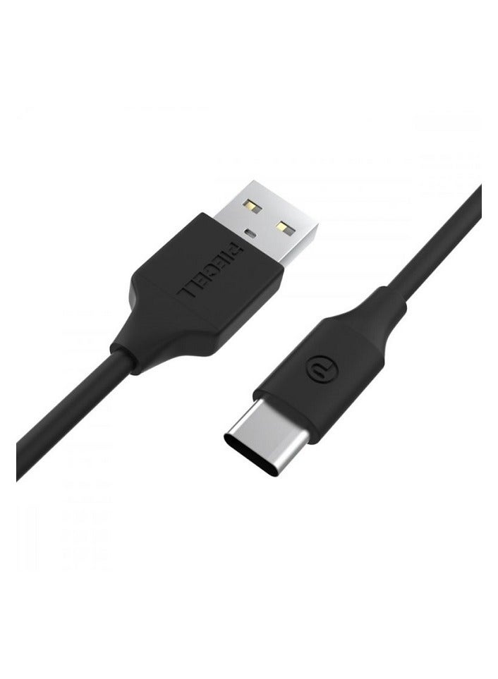 بايسيل موصل تايب سي 120 سم جلد أسود - Image 1