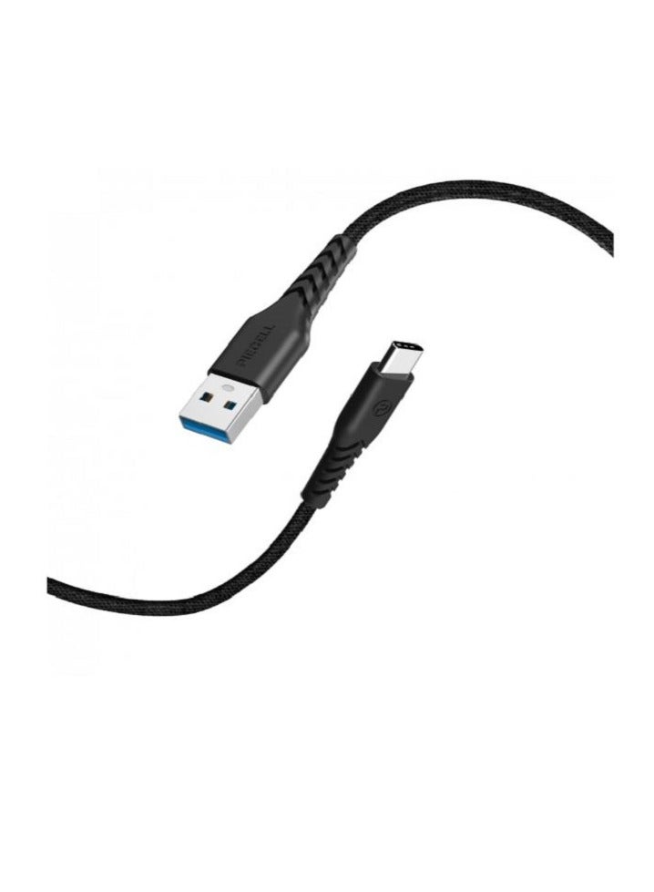 بايسيل موصل تايب سي 120 سم جلد أسود - Image 4