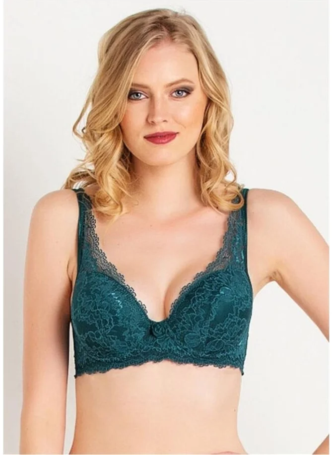 Magic Form 4289 Strap Lace Sponge Bra - Petrol Green