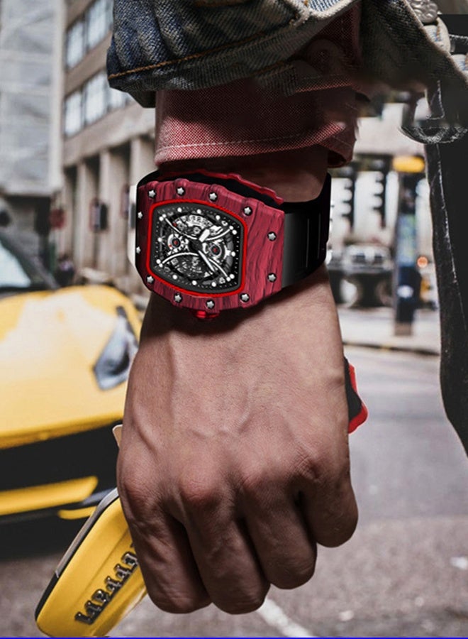 KIMSDUN Men's fashionable watches, barrel-shaped watches, unique and stylish watches, suitable for wearing in various occasions - Image 2