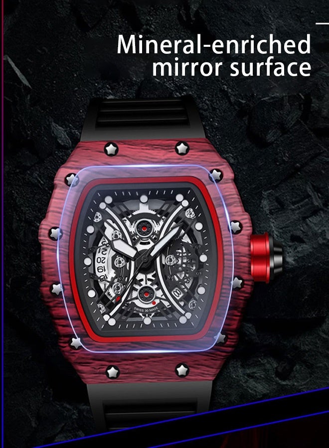 KIMSDUN Men's fashionable watches, barrel-shaped watches, unique and stylish watches, suitable for wearing in various occasions - Image 3