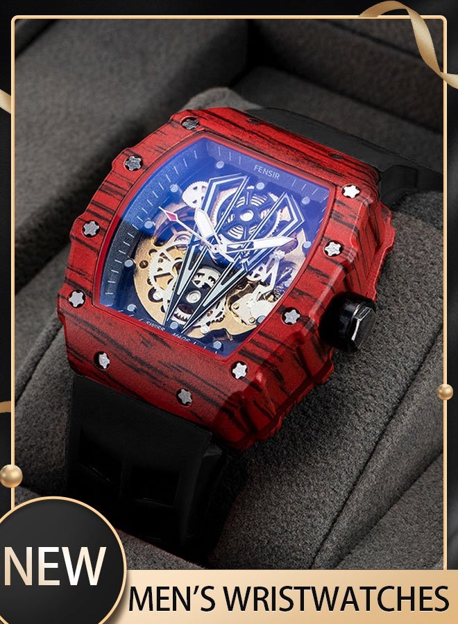 KIMSDUN Men's fashionable watches, barrel-shaped watches, unique and stylish watches, suitable for wearing in various occasions - Image 1
