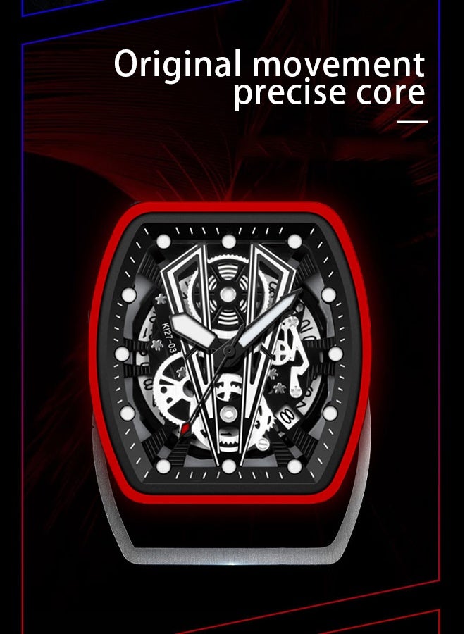 KIMSDUN Men's fashionable watches, barrel-shaped watches, unique and stylish watches, suitable for wearing in various occasions - Image 5