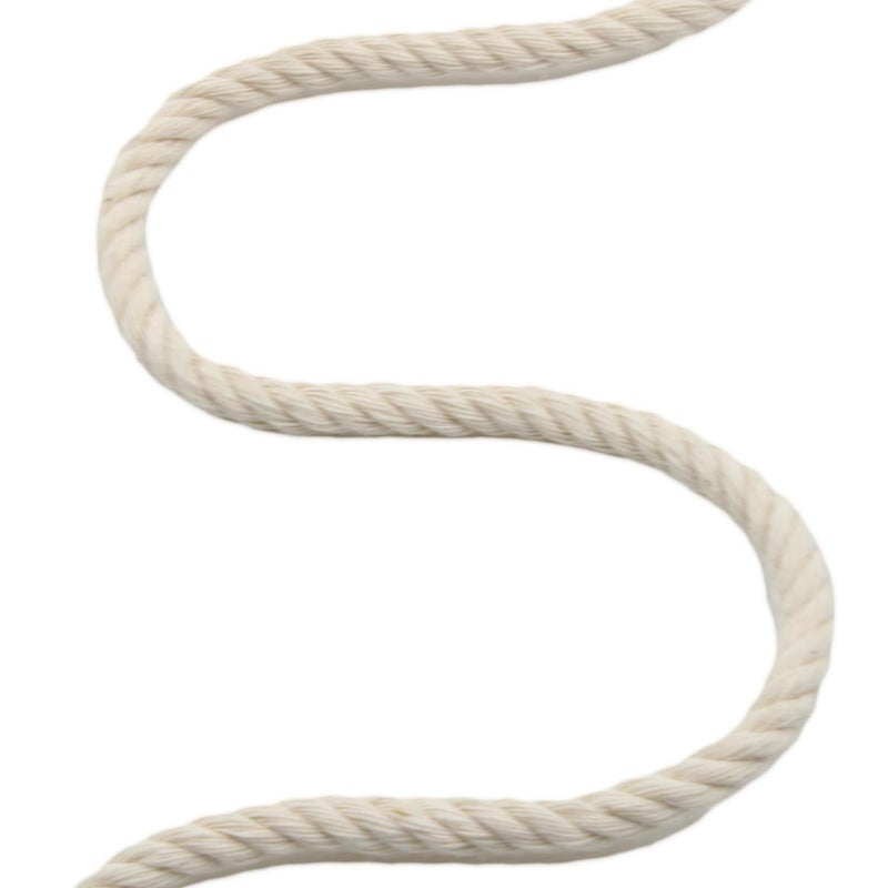 Bobbiny Twisted Macrame Rope 6mm8mm Colorful Natural Cotton Heavy Double Twisted for Sting Craft 84 ft to 164 Off White 6mm 25 Meter - Image 2