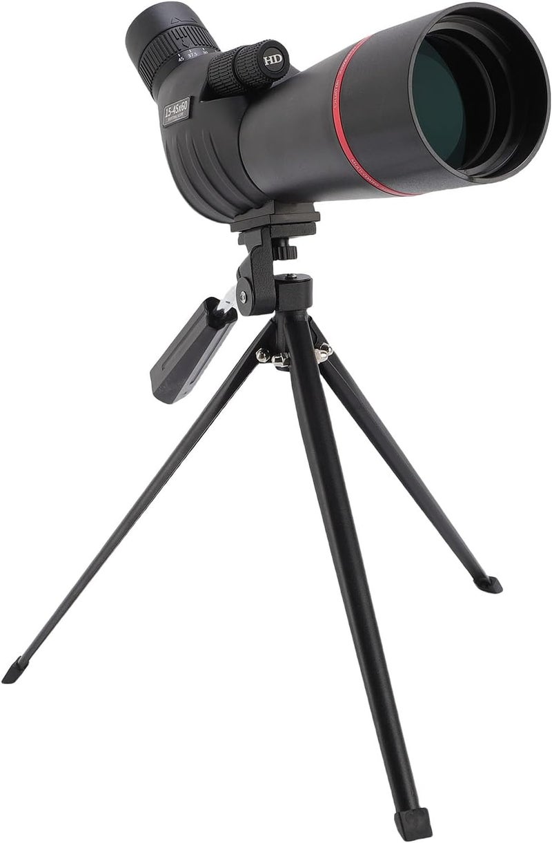 Zunate 60mm Angled Spotting Scope, Water Proof Spotter with Tripod and Carrying Bag, 15-45X Zoom for Bird Watching, Wildlife and Scenery Observation - Image 1