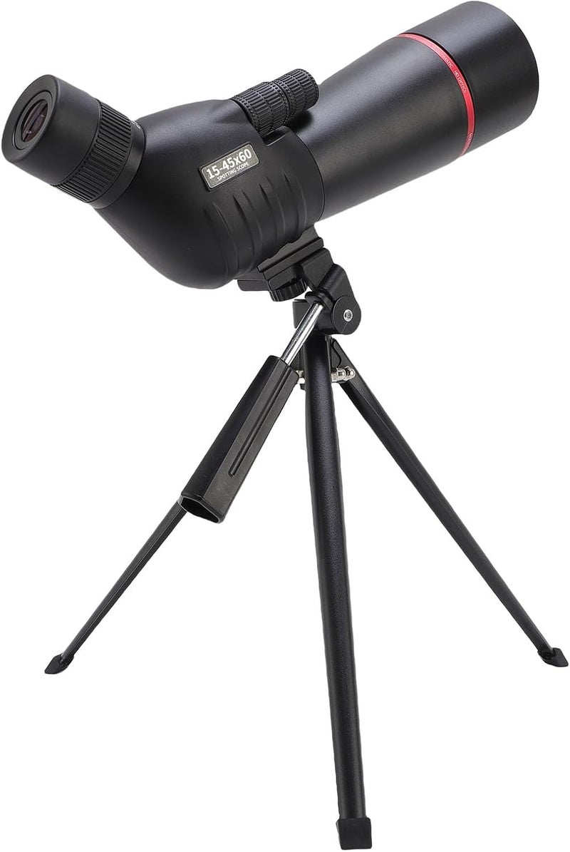 Zunate 60mm Angled Spotting Scope, Water Proof Spotter with Tripod and Carrying Bag, 15-45X Zoom for Bird Watching, Wildlife and Scenery Observation - Image 2
