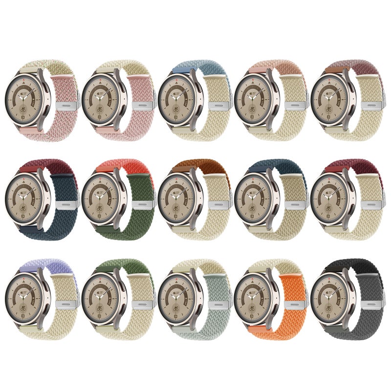 إيروريكس سوار ساعة من النايلون المضفر بإبزيم مقاس 22 مم (لون بني فاتح) - Image 5