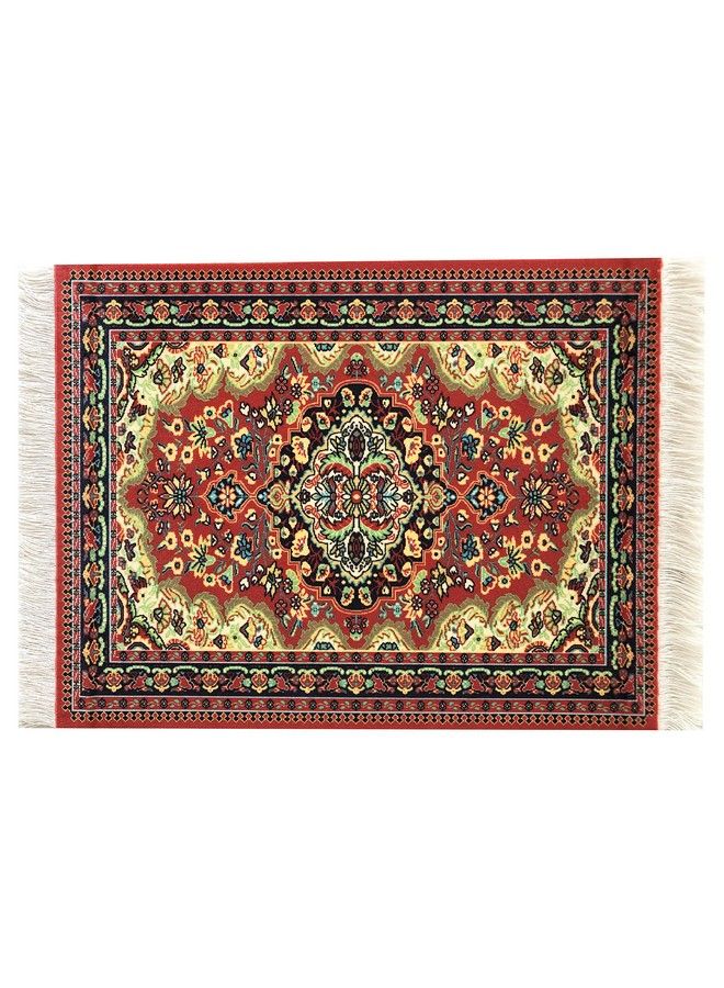 Inusitus Set Of 2 Dollhouse Carpets Miniature Dolls House Accessory Rugs For 3” To 12” Dolls 10X7 Rectangle Kids Toy Furniture Carpeting Decor - Image 3