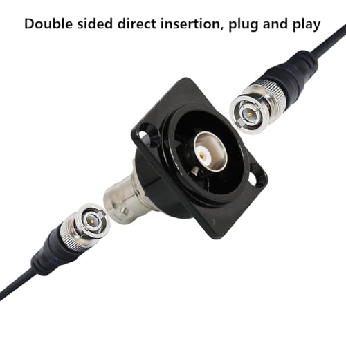 PENGLIN 2PCS BNC D Series Panel-Mount Connector, BNC Female to Female Adapter Bulkhead Connector, Coaxial Extension Coupler for Custom Communication & Surveillance Systems - Image 2
