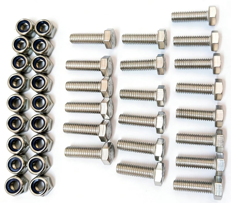 (20 Sets) Auger Shear Pins Bolts and Nuts Steel Metal Bolts Nuts Compatible with Honda Snowblower HS1132 HS624 HS828 HS928 HS724 - Image 1