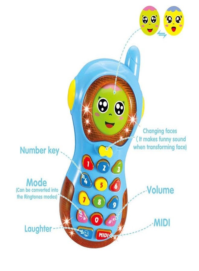 Goyal's 2 in 1 Face Changing Phone Toy, Sound Making Toys Expression Mobile Phone with Lights and Music for Kids with Volume Control (Multicolor). - Image 2