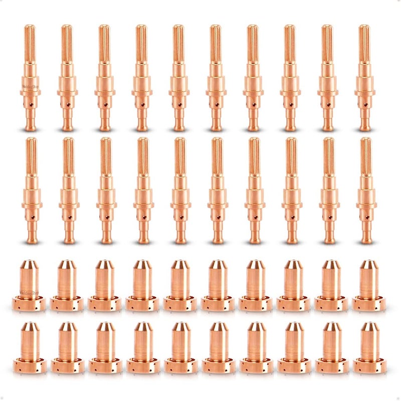 WeldingStop 40pcs SL60 Electrode 9-8215 Tips 9-8211 Nozzle 80A for Thermal Dynamics SL60 SL100 Torch CutMaster 52 82 152 102 Plasma Cutter Consumables - Image 1