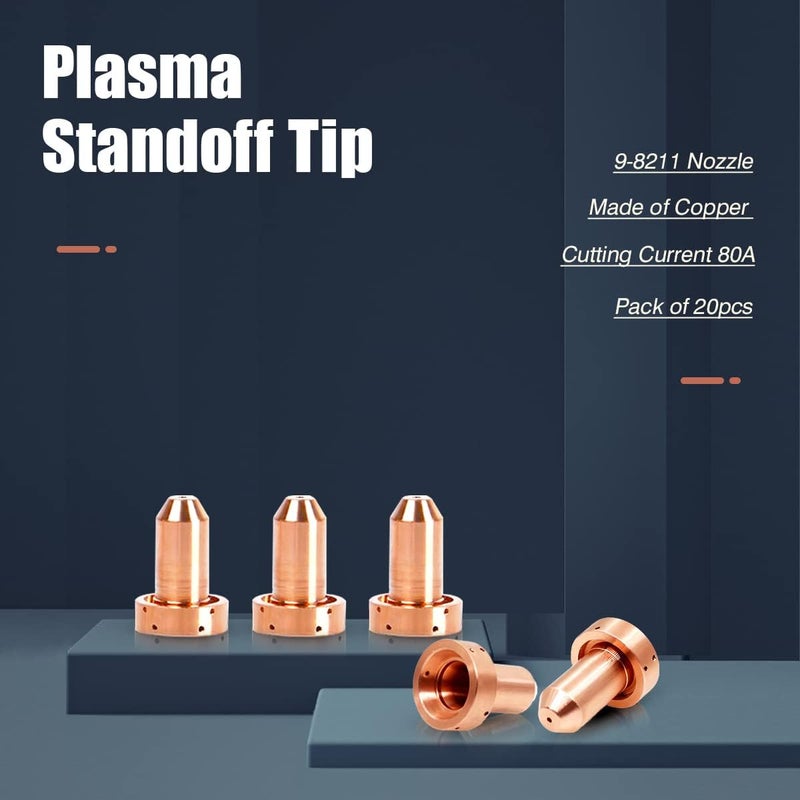 WeldingStop 40pcs SL60 Electrode 9-8215 Tips 9-8211 Nozzle 80A for Thermal Dynamics SL60 SL100 Torch CutMaster 52 82 152 102 Plasma Cutter Consumables - Image 2