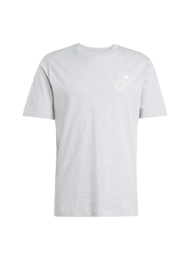 اديداس adidas lounge verbiage circle men graphic t-shirt