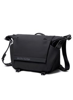 ARCTIC HUNTER Messenger Bag for Men,Lightweight Small Tablet Bag Water Resistant Crossbody School Satchel Bags Work Office Bag with Shoulder Strap,Black  - Image 1