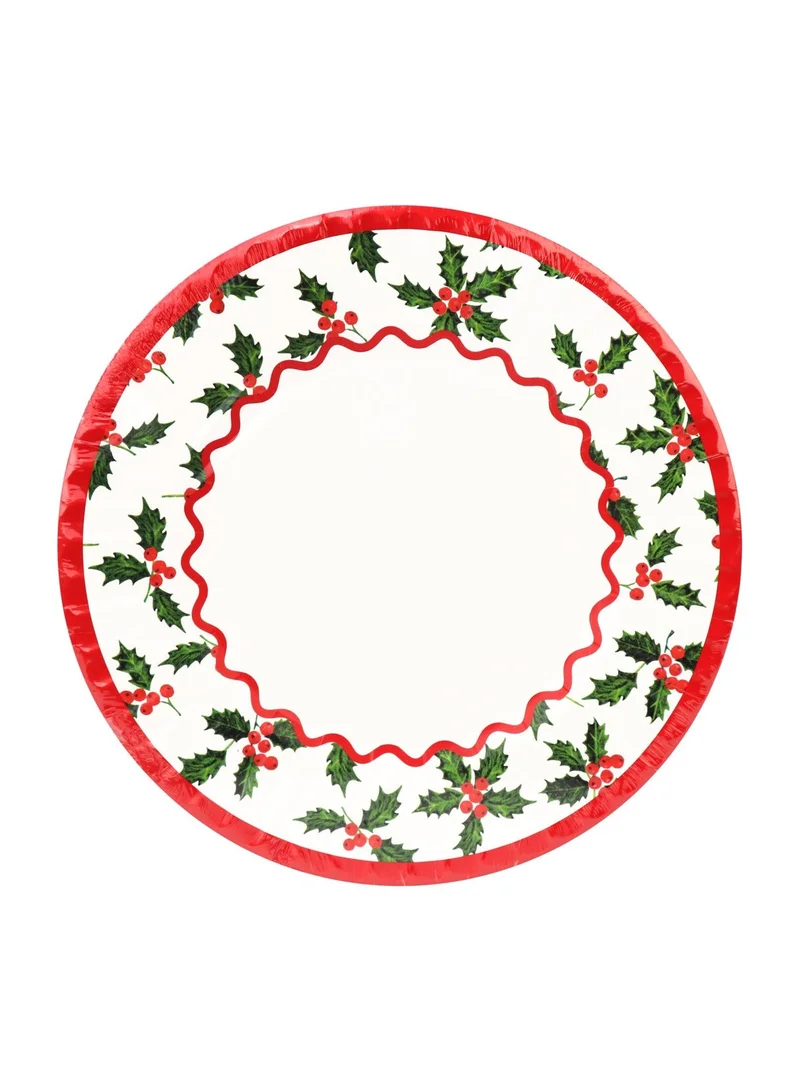 توكينج تيبلز طبق كبير بنقش نبات الهولي  قطع