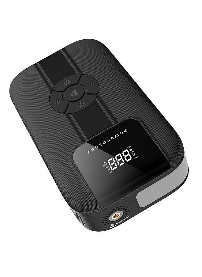 Powerology - Powerology Jump Starter With Air Compressor, Powerbank, LED Light, 11200mAh Battery Capacity - Image 1