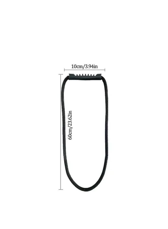 Black Heavy Duty Nylon Storage Strap 23 62in Foldable Organizer For Tools Camping Gear - Image 1