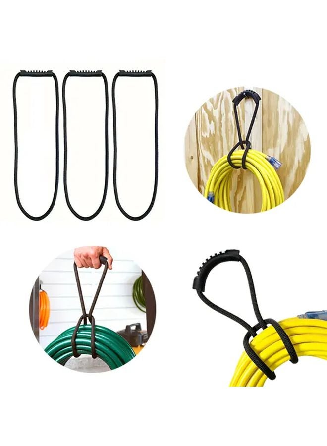 Black Heavy Duty Nylon Storage Strap 23 62in Foldable Organizer For Tools Camping Gear - Image 2