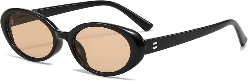Breaksun Retro Oval Sunglasses for Women Men Fashion Small Oval Sunglasses 90s Vintage Shades - Image 1