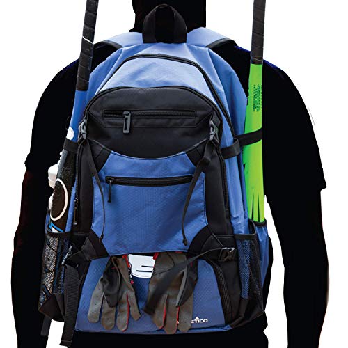 Athletico Advantage Baseball Bag - Baseball Backpack with External Helmet Holder for Baseball, T-Ball & Softball Equipment & Gear for Youth and Adults | Holds Bat, Helmet, Glove, Shoes (Blue) - Image 5