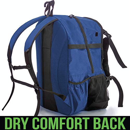 Athletico Advantage Baseball Bag - Baseball Backpack with External Helmet Holder for Baseball, T-Ball & Softball Equipment & Gear for Youth and Adults | Holds Bat, Helmet, Glove, Shoes (Blue) - Image 4