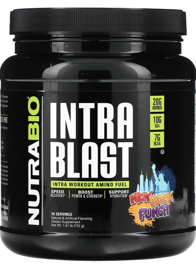NutraBio Intra Blast Intra Workout Amino Fuel New York Punch 1.61 lb (732 g) 