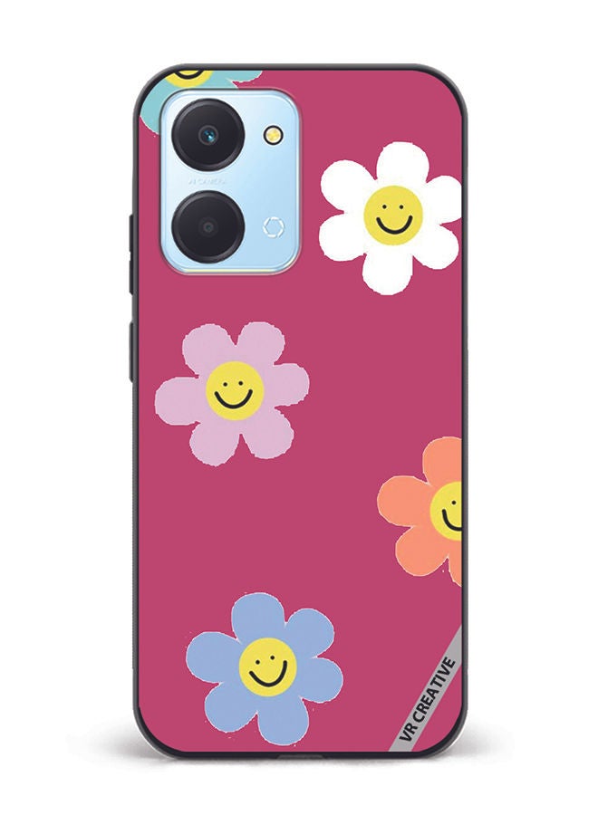 VR CREATIVE Protective Case Cover For Honor Play7T Flower Design Multicolour - Image 1