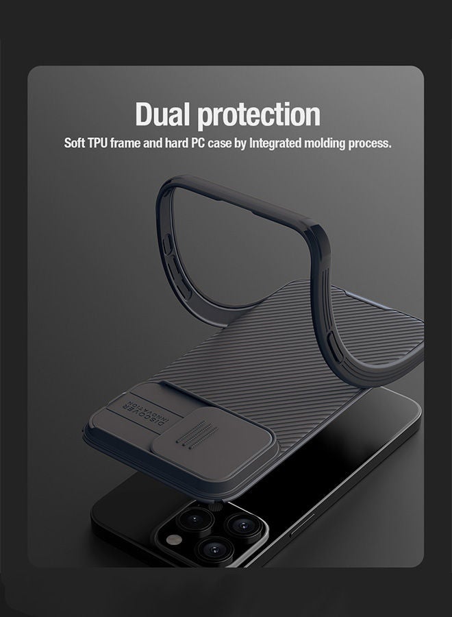 Nillkin جراب مغناطيسي لهاتف iPhone 15 Pro مع غطاء كاميرا، متوافق مع MagSafe، جراب CamShield Pro Magnetic 15 Pro 5G Car Mount Case مقاس 6.7 بوصة، دائرة مغناطيسية مدمجة باللون الأسود - Image 4