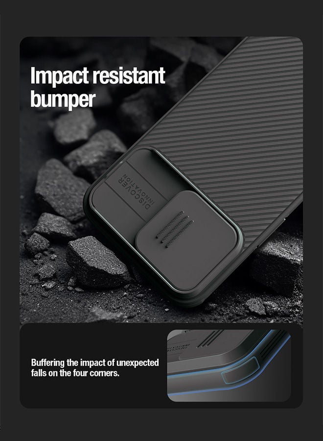 Nillkin جراب مغناطيسي لهاتف iPhone 15 Pro مع غطاء كاميرا، متوافق مع MagSafe، جراب CamShield Pro Magnetic 15 Pro 5G Car Mount Case مقاس 6.7 بوصة، دائرة مغناطيسية مدمجة باللون الأسود - Image 5