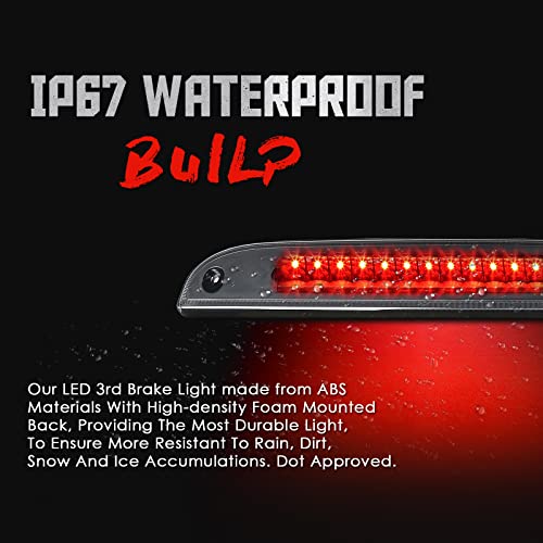 MARLBSTON 3rd Third Brake Light LED Compatible with 2002 2003 2004 2005 2006 2007 2008 2009 2010 Ford Explorer 2008-2011 Mercury Mariner, Ford Escape, Mercury Mountaineer Third Center Cargo Rear (Smoke) - Image 3